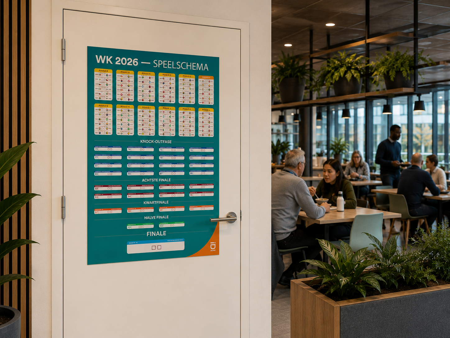 Poster IDBoard WK 2026 Speelschema – 100 x 70 cm